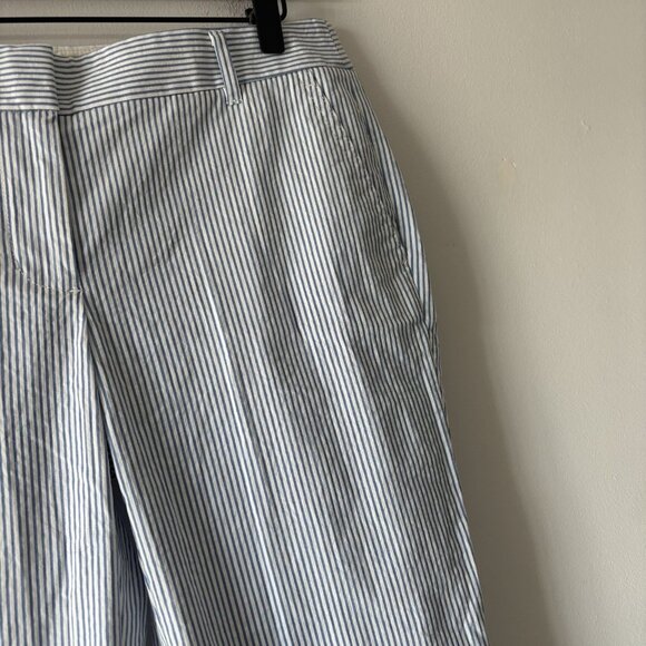 J Crew Skimmer City Fit Pants Blue Striped Women’s Size 4 Preppy Old Money NWT - Picture 7 of 14